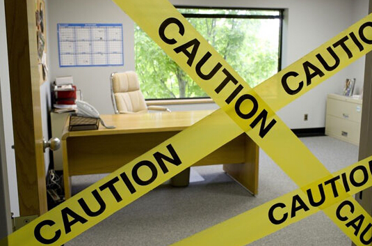 貼好停工封條顯得公司正規，防止小偷盜竊